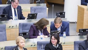 Rima Ba&scaron;kienė ir Ramūnas Karbauskis