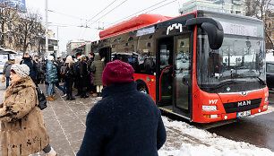 Vilniaus viešasis transportas streiko metu