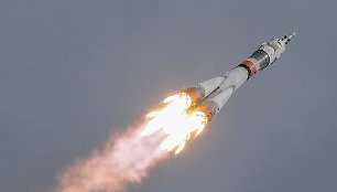 Erdvėlaivio Soyuz MS-04 pakilimas Kazachstane