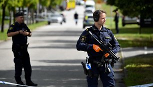 Švedijos policija išpuolio vietoje