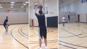 Nikas Stauskas treniruotės metu