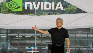 &bdquo;Nvidia&ldquo; generalinis direktorius Jensenas Huang /  / AP