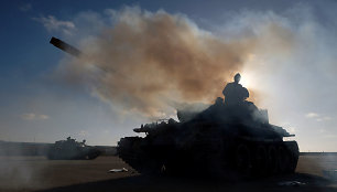 Libijos maršalo Khalifos Haftaro kovotojai