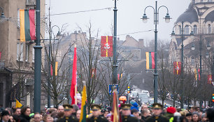 Iškilminga trijų Baltijos valstybių vėliavų pakėlimo ceremonija