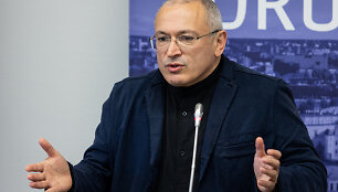 Gabrieliaus Landsbergio ir Michailo Chodorkovskio spaudos konferencija