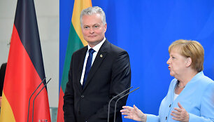 Gitanas Nausėda ir Angela Merkel