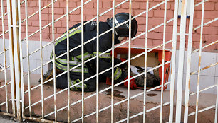 Ugniagesiai i&scaron;vadavo užstrigusį katiną