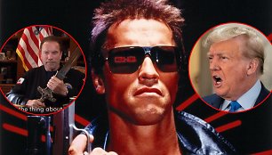 Arnoldas Schwarzeneggeris ir Donaldas Trumpas