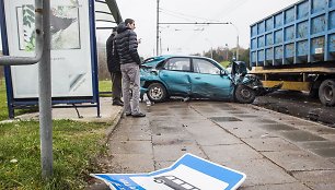 Avarijos vietoje Vilniuje, Kareivių g.