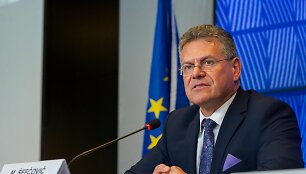 Bloko prekybos vadovas Maro&scaron;as &Scaron;efčovičius / JEAN-CHRISTOPHE VERHAEGEN / AFP
