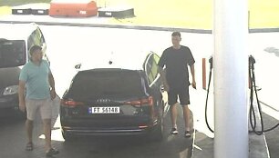 Užfiksuoti įtariamieji ir jų automobilis