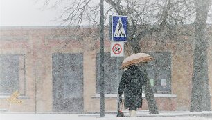 Žiema sugrįžo į &scaron;iaurinę Lietuvą 