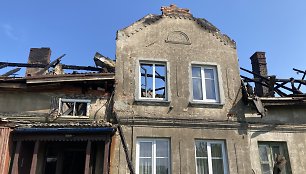 Sudegęs namas Barškių gatvėje