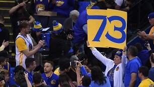 Istorinė 73-oji &bdquo;Golden State Warriors&ldquo; pergalė