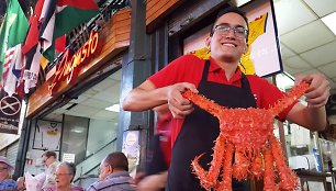 Santjago centrinis turgus: įspūdingas krabas