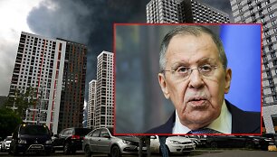 Sergejus Lavrovas ir Ukrainos dronų ataka Maskvoje