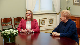 Dalia Grybauskaitė susitiko su kandidate į aplinkos ministrus Irma Gudžiūnaite