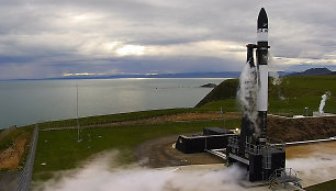 „Rocket Lab“ raketos „Electron“ startas iš aikštelės Naujojoje Zelandijoje