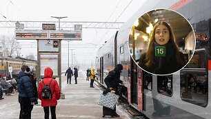 Traukiniu i&scaron; Vilniaus į Rygą