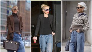 „Baggy Jeans“ mėgstamas įvairaus amžiaus moterų