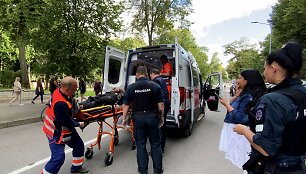 Dviratininko ir taksi automobilio eismo įvykis Palangoje