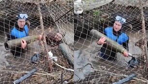 Ukrainiečių kariai &bdquo;žvejojo&ldquo; sprogmenis