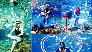 &bdquo;Umbul Ponggok&ldquo; parke galima pasidaryti nuotrauką po vandeniu