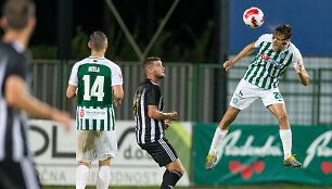 Vilniaus &bdquo;Žalgiris&ldquo; sužaidė 0:0 Slovėnijoje. Nemanja Ljubisavljevičius.
