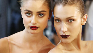 Taylor Marie Hill ir Bella Hadid, Versace rudens/žiemos kolekcijos pristatymo užkulisiai
