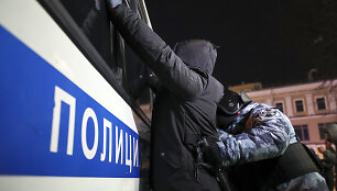 Sulaikomas protesto dalyvis Maskvoje