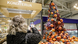 Moliūgų eglutė Vilijampolės turguje