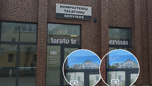 Kompiuterių ir telefonų serviso &scaron;vieslentė