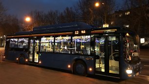 Klaipėdos autobusai pasipuošė Kalėdoms