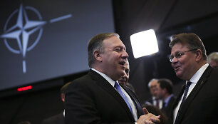 JAV valstybės sekretorius Mike'as Pompeo ir Linas Linkevičius