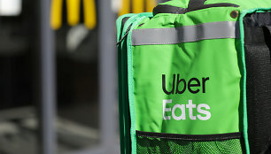 „Uber Eats“ kurjerio krepšys