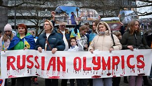 Protestai prie&scaron; rusų atletų dalyvavimą olimpinėse žaidynėse