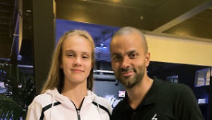 Justė Jocytė ir Tony Parkeris