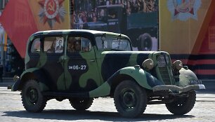 Karinis gegužės 9 d. paradas Rusijoje: ratuota technika