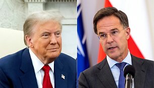 Donaldas Trumpas Ir Markas Rutte / SAUL LOEB WOJTEK RADWANSKI / AFP