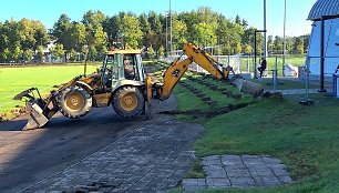 Pradėta Kretingos stadiono rekonstrukcija