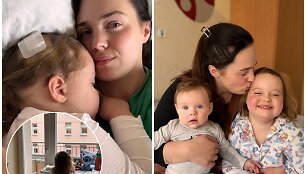 Mažoji kovotoja Teodora su mama ir jaunesne sesute