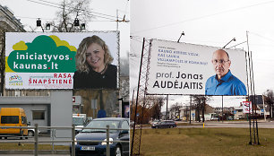 J.Audėjaičio ir R.Šnapštienės reklaminiai stendai