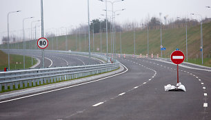 Įvažiavimas į Vilniaus vakarinio aplinkkelio III etapo statybvietę