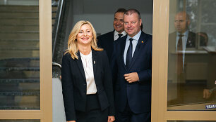 Rita Tama&scaron;unienė ir Saulius Skvernelis