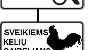 Kelių gaidelių auklėjimas naujais kelio ženklais