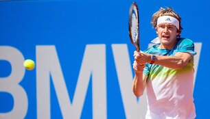 &bdquo;BMW Open&ldquo; pusfinalis: Alexanderis Zverevas &ndash; Dominicas Thiemas