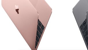 &bdquo;MacBook&ldquo; kompiuterius nuo &scaron;iol galima rinktis ir i&scaron; rožinės aukso spalvos