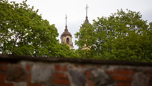 Lietaus nuplauti Vilniaus stogai ir bokštai