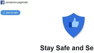 &bdquo;Facebook&ldquo; Privatumo pagrindų puslapis &ndash; tik truputį lietuvi&scaron;kas