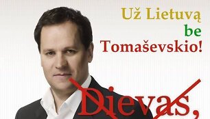 &bdquo;Facebook&ldquo; puslapio &bdquo;Už Lietuvą be Toma&scaron;evskio" iliustracija. 